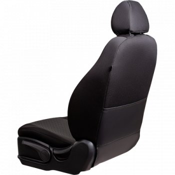6 999 р. Комплект чехлов для сидений (РЗС 60/40 2П+1Г жаккард) Дублин Lord Autofashion Chevrolet Cruze J300 седан дорестайлинг (2009-2012) (черный, вставка Стежок серая, строчка черная)  с доставкой в г. Белгород. Увеличить фотографию 4