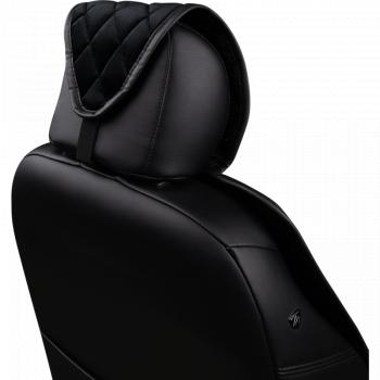 1 879 р. Накидка (2 места Хами) АЛЯСКА ст РОМБ Lord Autofashion Renault Twingo 2 дорестайлинг (2007-2011) (черный, строчка черная)  с доставкой в г. Белгород. Увеличить фотографию 4