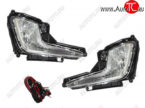 5 799 р. Комплект противотуманных фар (проводка, кнопка, пр-во Китай) BODYPARTS KIA Rio 3 QB дорестайлинг седан (2011-2015)  с доставкой в г. Белгород
