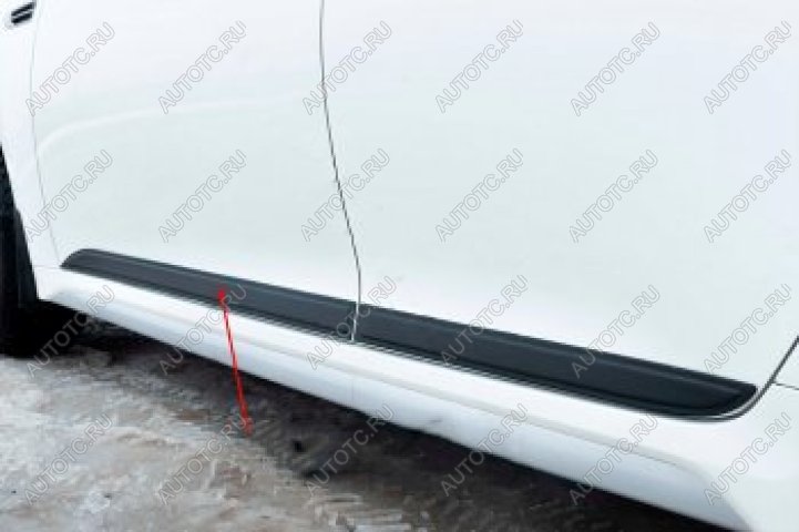 1 159 р. Молдинг двери передний правый Русская Артель KIA Optima JF седан рестайлинг (2018-2020) (шагрень)  с доставкой в г. Белгород