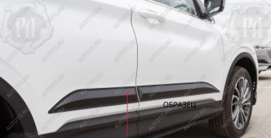 1 299 р. Молдинг двери передний левый Русская Артель Mitsubishi ASX 2-ой рестайлинг (2017-2020) (глянец под покраску)  с доставкой в г. Белгород