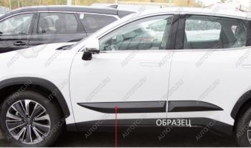 1 299 р. Молдинг двери передний правый Русская Артель Mitsubishi ASX 2-ой рестайлинг (2017-2020) (шагрень)  с доставкой в г. Белгород