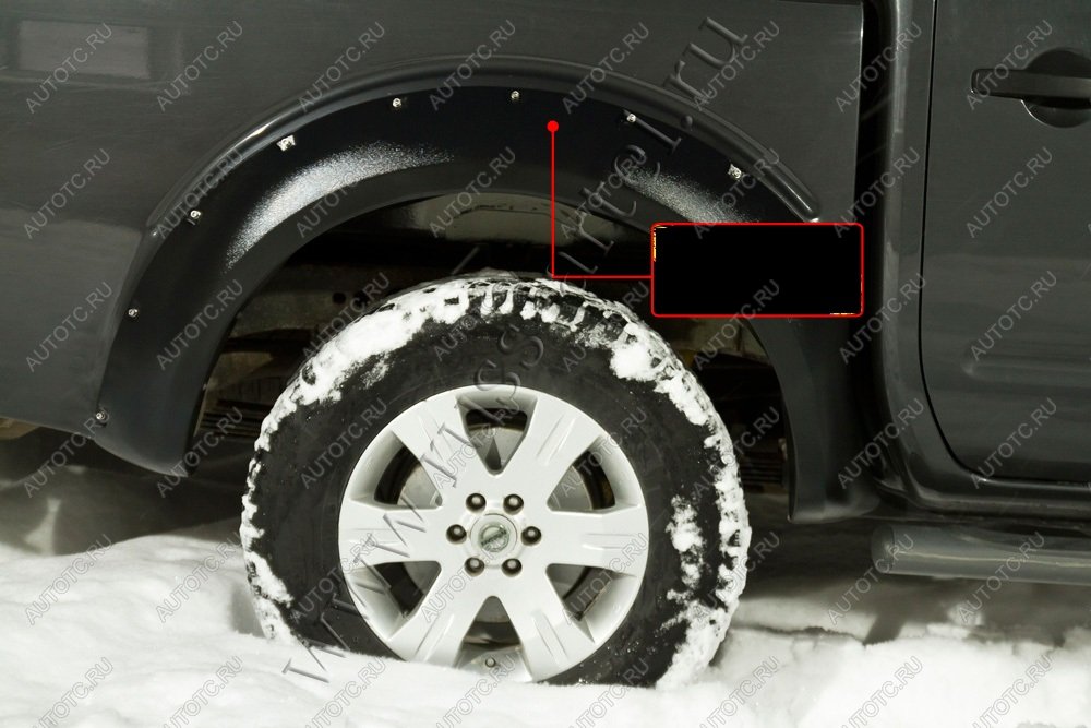 5 399 р. Расширители колесных арок (задний левый) Русская Артель Toyota Hilux AN120 дорестайлинг (2016-2020) (шагрень)  с доставкой в г. Белгород