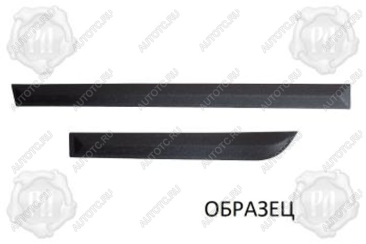 1 589 р. Молдинг на двери передний правый узкий Русская Артель  Nissan Navara  2 D40 (2004-2010) дорестайлинг (глянец под покраску)  с доставкой в г. Белгород