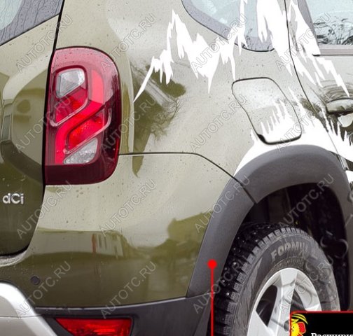 2 429 р. Расширители колесных арок (задний правый) Русская Артель  Renault Duster HS рестайлинг (2015-2021) (шагрень)  с доставкой в г. Белгород