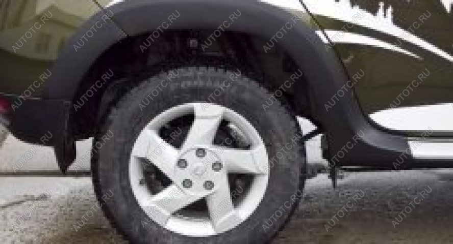 2 429 р. Расширители колесных арок (задний левый) Русская Артель Renault Duster HS рестайлинг (2015-2021) (шагрень)  с доставкой в г. Белгород