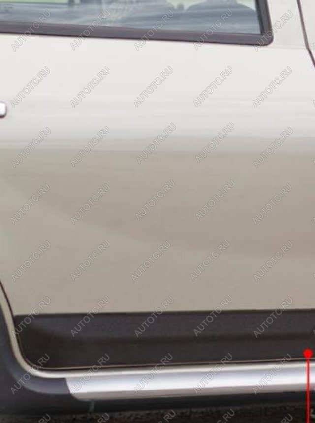 1 229 р. Молдинг двери передний правый широкий Русская Артель Renault Sandero Stepway (BS) (2010-2014) (глянец под покраску)  с доставкой в г. Белгород