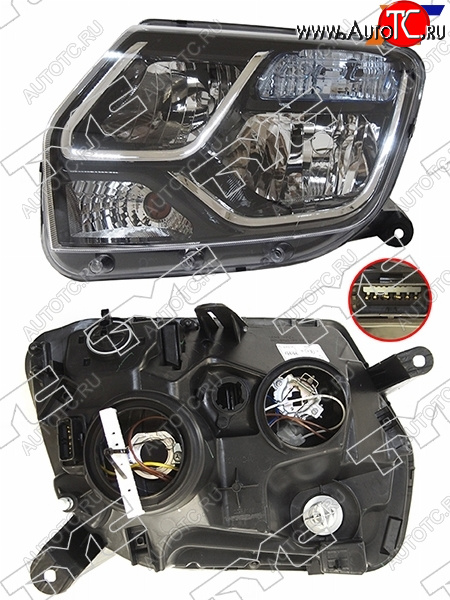 13 599 р. Фара левая (под электрокорректор) TYC Renault Duster HS рестайлинг (2015-2021)  с доставкой в г. Белгород