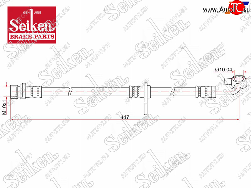 1 199 р. Шланг тормозной передний RH=LH SEIKEN  Honda Jazz (2015-2018)  с доставкой в г. Белгород