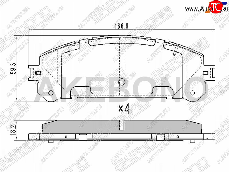 2 789 р. Колодки тормозные перед FL-FR SAT Toyota Highlander XU40 рестайлинг (2010-2013)  с доставкой в г. Белгород
