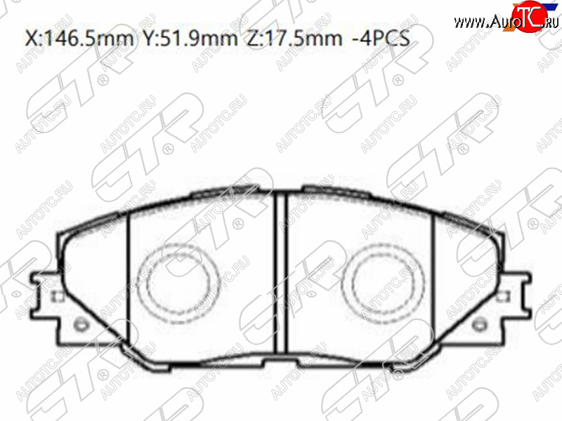 2 479 р. Колодки тормозные перед FL-FR SAT  Toyota RAV4 XA30 5 дв. 1-ый рестайлинг (2008-2010)  с доставкой в г. Белгород