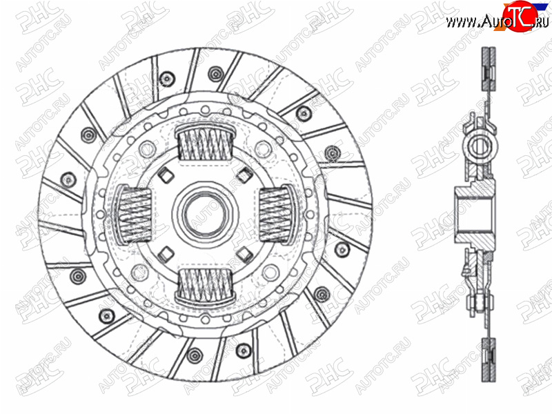 5 599 р. Диск сцепления MAZDA 3 1.3-1.6 04-09                                                                 PHC MZ-40  с доставкой в г. Белгород