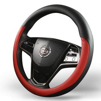 Оплётка на руль (37-39см GP 2104 кож/зам) Автопилот Ford F 150 P552 пикап рестайлинг (2017-2020) (черный/красный)