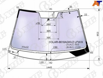 13 799 р. Стекло лобовое (Атермальное Молдинг) XYG Volkswagen Golf 7 дорестайлинг, хэтчбэк 5 дв. (2012-2017)  с доставкой в г. Белгород. Увеличить фотографию 2