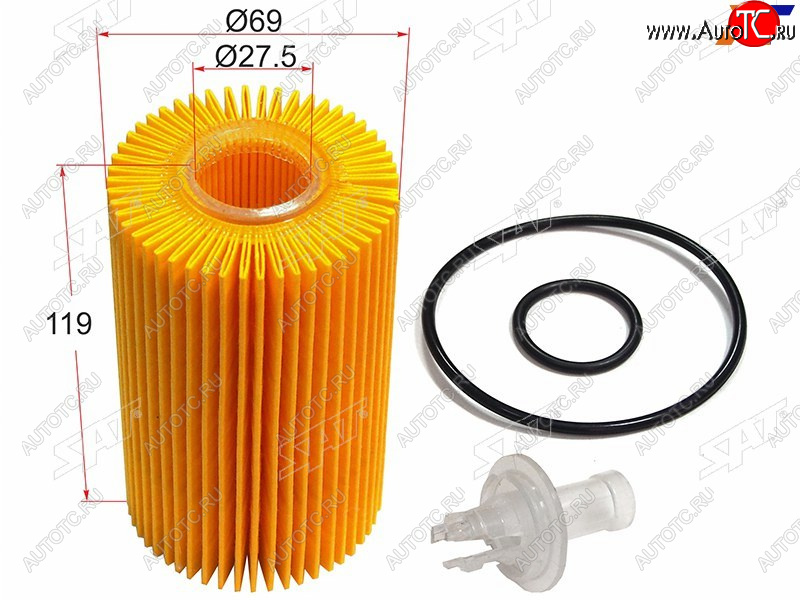 136 р. Фильтр масляный картридж дв1VDFTV,3UR-FE SAT  Lexus LX570  J200 (2007-2022), Toyota Land Cruiser  200 (2007-2021)  с доставкой в г. Белгород