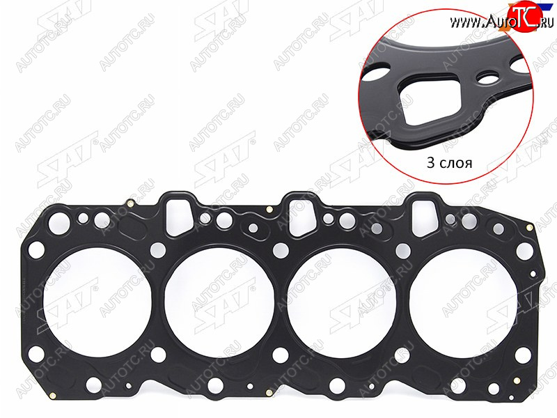 2 459 р. Прокладка ГБЦ 1KZ-TE металл SAT Toyota 4Runner N210 дорестайлинг (2002-2005)  с доставкой в г. Белгород