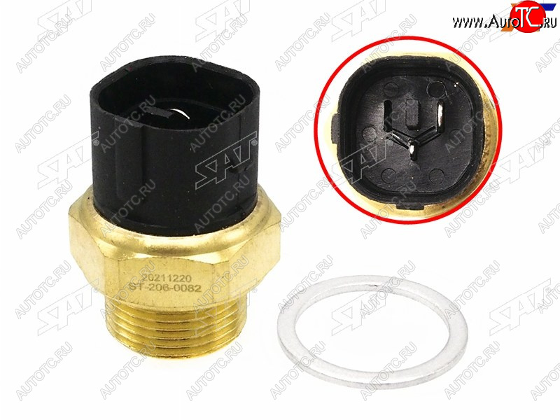 399 р. Датчик температуры ОЖ VW POLO 91-02 GOLF 92-01 SKODA OCTAVIA 97-00 AUDI A3 97-00 SAT ST-206-0082  с доставкой в г. Белгород