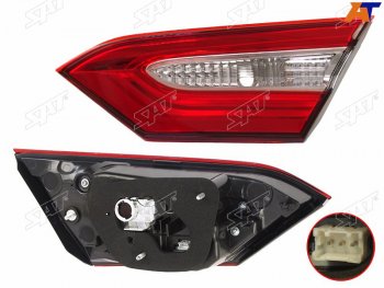 4 949 р. Правый фонарь (внутренний) SAT Toyota Camry XV70 дорестайлинг (2017-2021)  с доставкой в г. Белгород. Увеличить фотографию 2