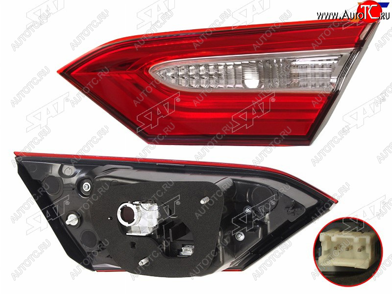 4 949 р. Правый фонарь (внутренний) SAT Toyota Camry XV70 дорестайлинг (2017-2021)  с доставкой в г. Белгород