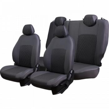 5 399 р. Комплект чехлов для сидений (к. StandComf РЗС 60/40+подлок+от.бок 3Г Жаккард) Дублин Lord Autofashion Geely Emgrand EC7 седан дорестайлинг (2009-2016) (серый, вставка Сеул серый)  с доставкой в г. Белгород. Увеличить фотографию 3