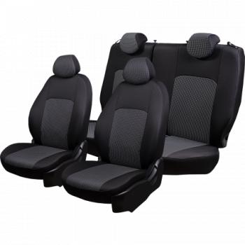 6 999 р. Комплект чехлов для сидений (РЗС 40/60 3Г жаккард) Дублин Lord Autofashion KIA Ceed 3 CD хэтчбэк (2018-2025) (серый, вставка Сеул серая, строчка серая)  с доставкой в г. Белгород. Увеличить фотографию 4