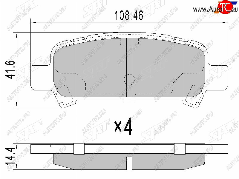 689 р. Колодки тормозные зад RH-LH SAT Subaru Forester SK/S14 рестайлинг (2021-2022)  с доставкой в г. Белгород