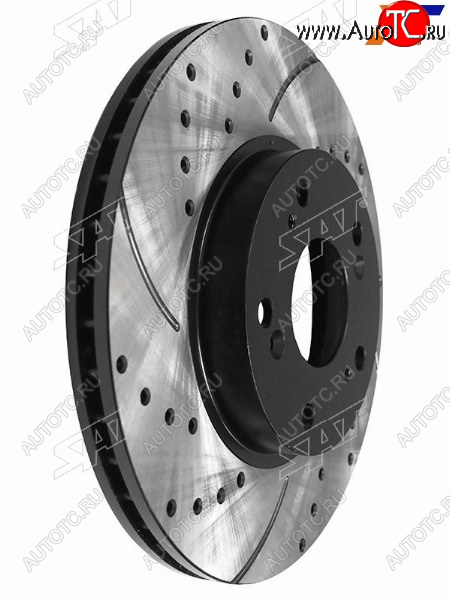 6 499 р. Комплект дисков тормозных передний перфорированные (Ø262 mm) SAT Honda Civic FD седан дорестайлинг (2005-2008)  с доставкой в г. Белгород