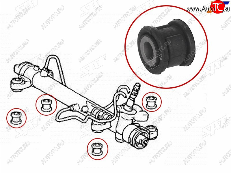 222 р. Втулка рулевой рейки Toyota Avensis (T250) 03-08  Noah 07-13  Premio 07-21  Voxy 07-13 SAT ST-45510-20100B  с доставкой в г. Белгород