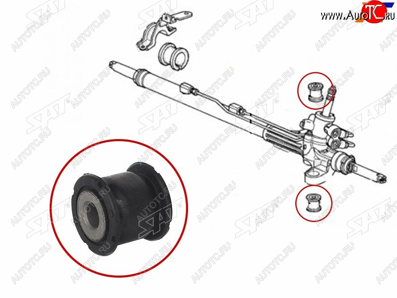 218 р. Втулка рулевой рейки Honda Accord 02-08  Odyssey 98-04  Stepwgn 01-05  Acura MDX 00-06  TSX 03-0 SAT ST-53685-SDA-A01B  с доставкой в г. Белгород