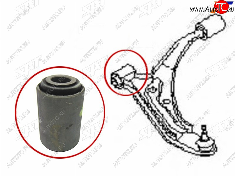 296 р. Сайлентблок переднего нижнего рычага FR SAT Nissan Sunny N14 (1990-1998)  с доставкой в г. Белгород