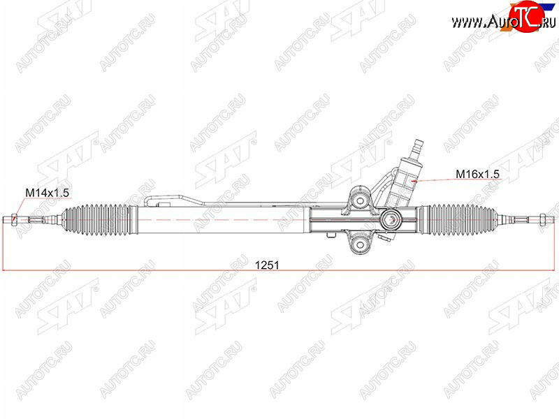 22 999 р. Рейка рулевая SAT Hyundai Starex/Grand Starex/H1 TQ рестайлинг (2014-2018)  с доставкой в г. Белгород