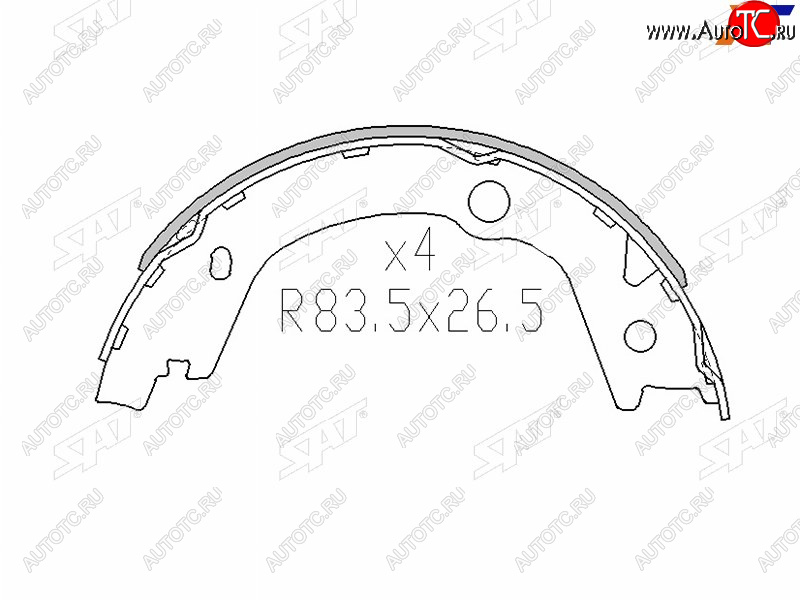 999 р. Колодки барабанные задние RH-LH SAT Hyundai Sonata LF рестайлинг (2017-2019)  с доставкой в г. Белгород