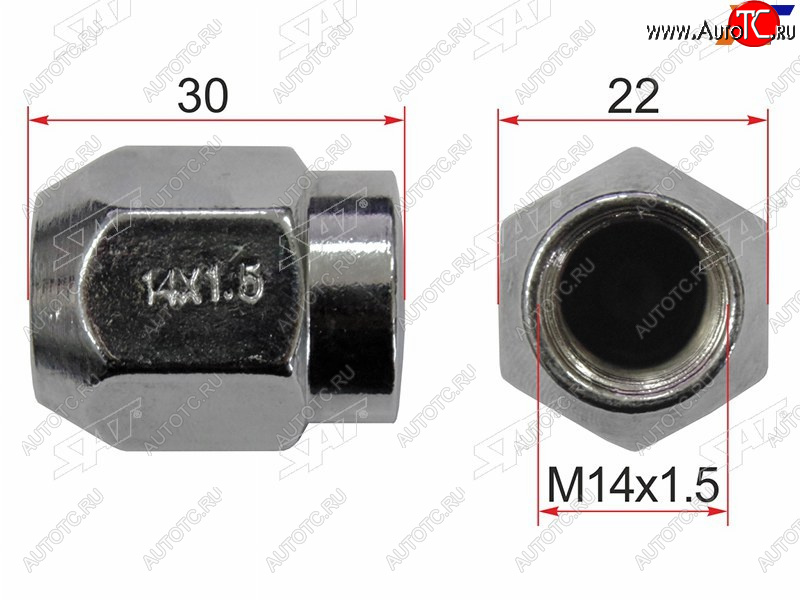 93 р. Гайка колесная конус TOYOTA DYNA150TOYOACE G15LAND CRUISER 100200TUNDRA SAT ST-90942-01101  с доставкой в г. Белгород