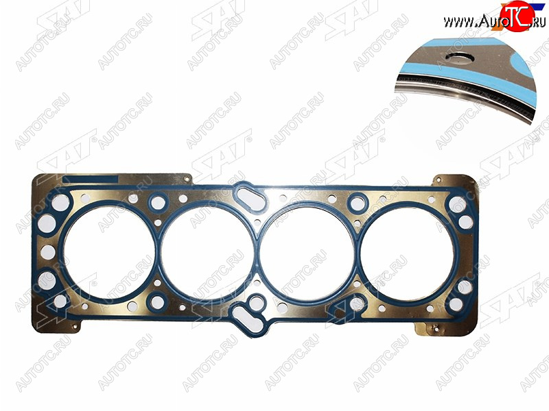 579 р. Прокладка ГБЦ 1.41.6 F14D3F16D3 (металл) SAT Chevrolet Aveo T200 седан (2003-2008)  с доставкой в г. Белгород