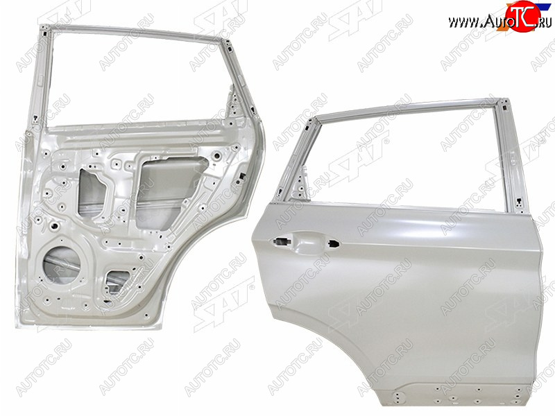 12 999 р. Дверь задняя RH SAT Geely Coolray SX11 дорестайлинг (2018-2023) (неокрашенная)  с доставкой в г. Белгород