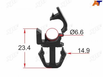 Клипса крепления трубок эл. проводки FORD (1 шт.) SAT ST-M12525
