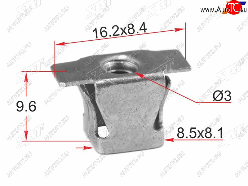 26 р. Гайка-фиксатор металлическая GM (1 шт.) SAT ST-M12644  с доставкой в г. Белгород