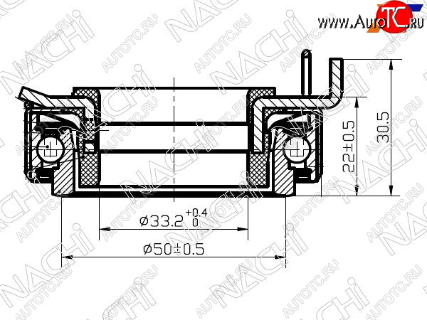 1 379 р. Выжимная муфта сцепления TOYOTA 1E2E3E4E5E3A4A2SZ NACHI 50SCRN31P-4  с доставкой в г. Белгород