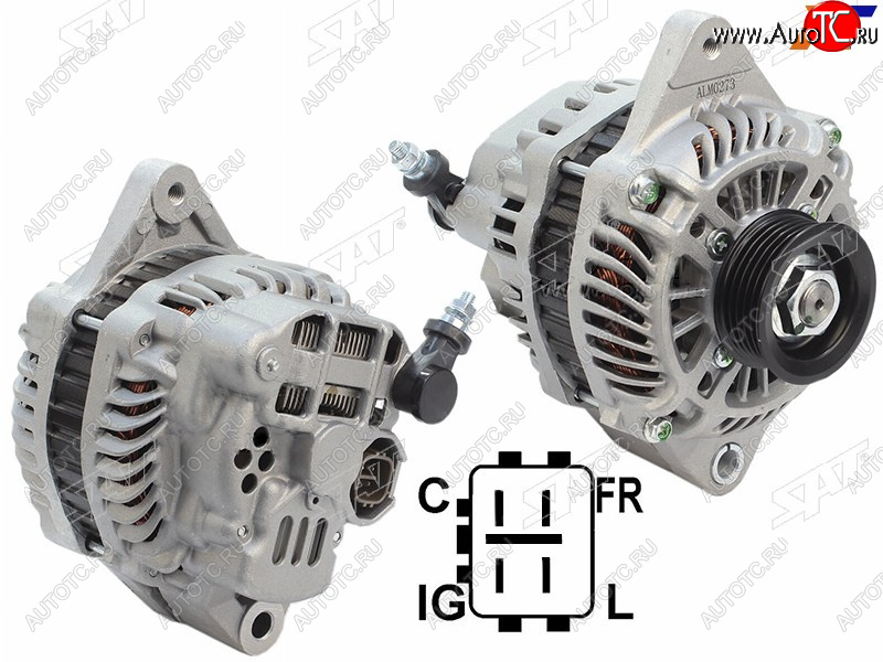 9 549 р. Генератор SUZUKI GRAND VITARA 05-SWIFT 06-SX4 1.62.0 07- M13AM16A 12V 80A (аналог MITSUBISHI)    SAT ST-31400-65J10  с доставкой в г. Белгород
