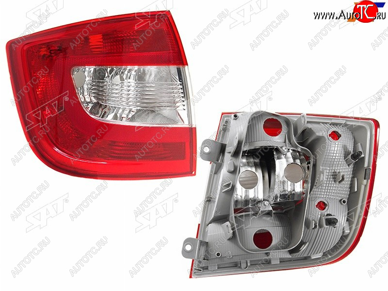 2 359 р. Фонарь задний левый SAT Skoda Rapid NH3 дорестайлинг лифтбэк (2012-2017)  с доставкой в г. Белгород