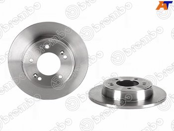 5 999 р. Диск тормозной задний Ø262mm BREMBO KIA Ceed 2 JD дорестайлинг, хэтчбэк (2012-2015)  с доставкой в г. Белгород. Увеличить фотографию 2