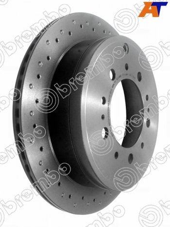 25 949 р. Диск тормозной задний Ø345 BREMBO Toyota Sequoia XK60 дорестайлинг (2007-2017)  с доставкой в г. Белгород. Увеличить фотографию 3
