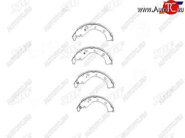1 129 р. Колодки тормозные барабанные задние LH-RH SAT Toyota Wish XE10 рестайлинг (2005-2009)  с доставкой в г. Белгород