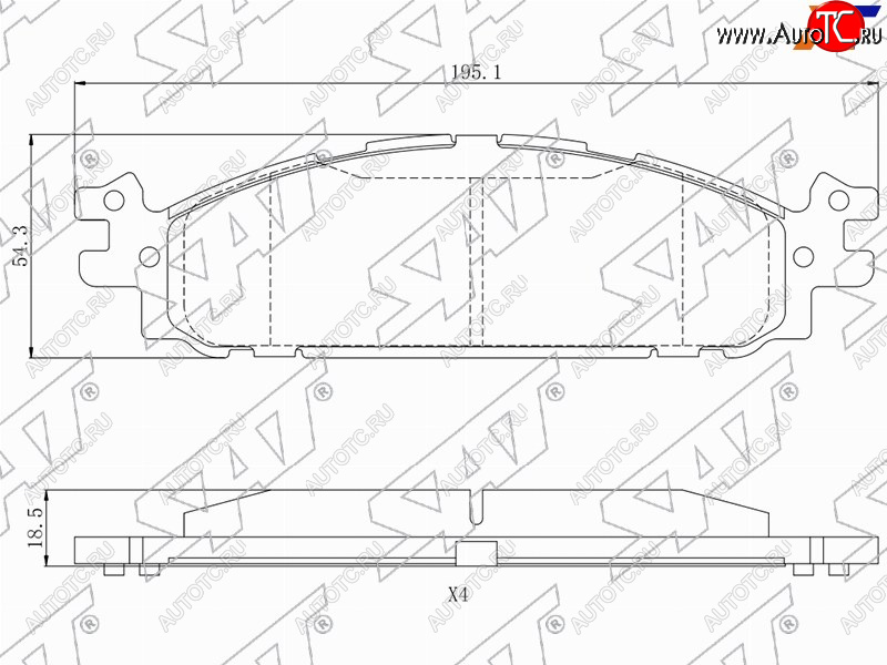 1 339 р. Колодки тормозные передние FL-FR SAT Ford Explorer U502 1-ый рестайлинг, 5 дв. (2015-2018)  с доставкой в г. Белгород