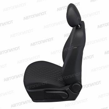 8 749 р. Чехлы сидений (экокожа) Автопилот Ромб Haval M6 (2021-2025) (черный)  с доставкой в г. Белгород. Увеличить фотографию 2