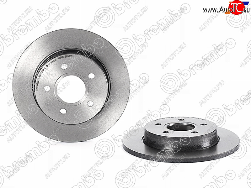5 999 р. Задний тормозной диск BREMBO Ford Focus 2  седан дорестайлинг (2004-2008)  с доставкой в г. Белгород