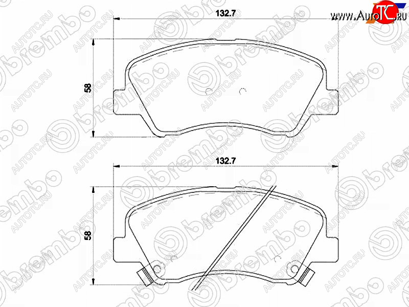 3 799 р. Колодки тормозные передние FR-FL SAT  Hyundai Creta SU (2020-2022)  с доставкой в г. Белгород