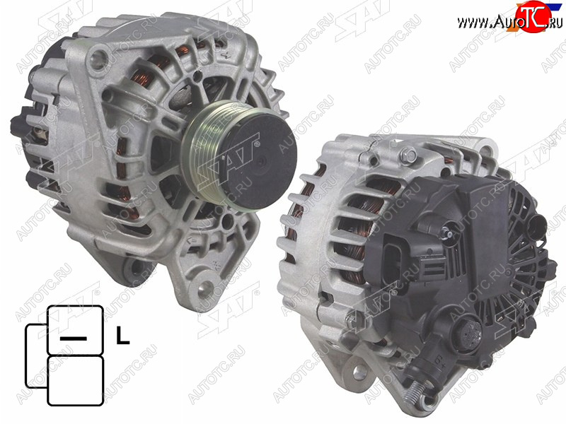 12 649 р. Генератор KIA CEED/RIO/HYUNDAI I30/GETZ 1.4D-1.6D 02- D4F# 12V 120A SAT ST-85-0099, st850099 SAT ST-85-0099  с доставкой в г. Белгород