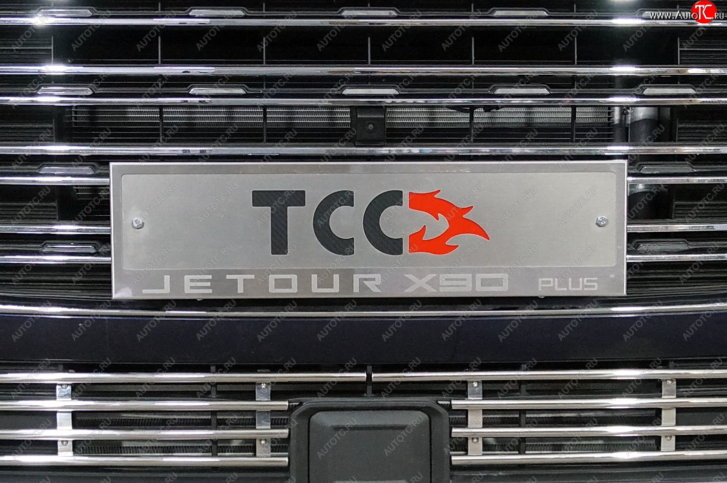 4 999 р. Рамка гос. номера ТСС Тюнинг Jetour X90 Plus (2021-2025) (нержавейка)  с доставкой в г. Белгород