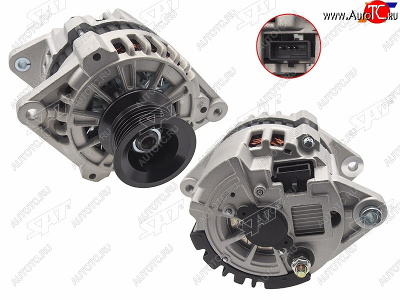 10 349 р. Генератор DAEWOO ESPERO 95-99NEXIA 1.5 95-99 A15G15MF 12V 80A(квадратная фишка) SAT ST-85-0078  с доставкой в г. Белгород